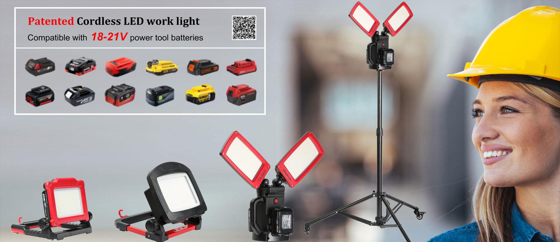 ผู้จัดจำหน่ายไฟ LED ทำงานไร้สาย 18-21V